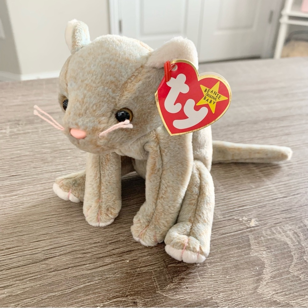 Scat 1998 TY Beanie Babies Collectable Cat Husky Plush